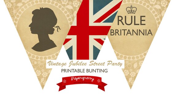 INSTANT DOWNLOAD Printable British Party BUNTING Union Jack Flag Banner Il_570xn