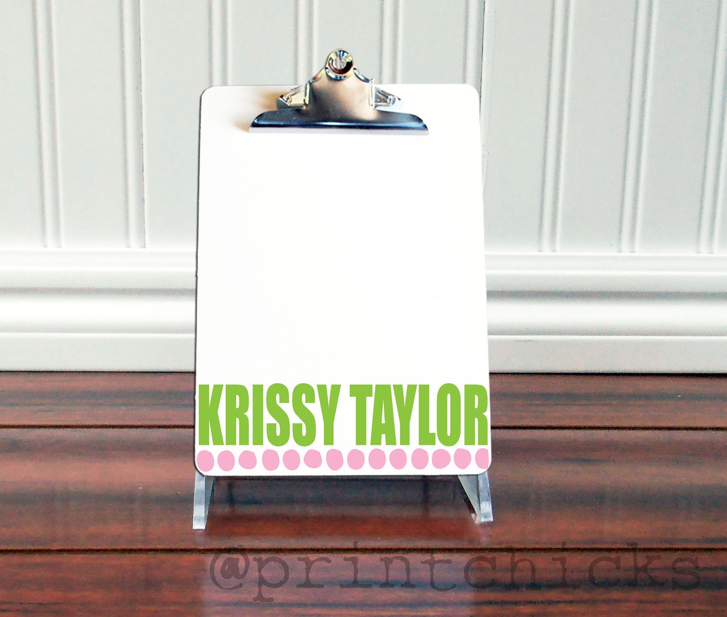 Clipboard -Teacher Appreciation Gift  - Coach Gift - Personalized Dot Clipboard and White Board
