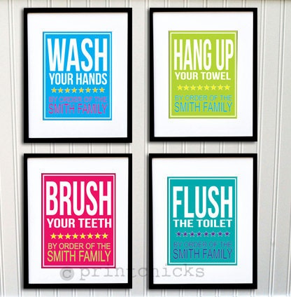 bathroom typography