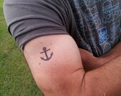 anchor temporary tattoo