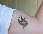 Mother Swallow Traditional Temporary Tattoo