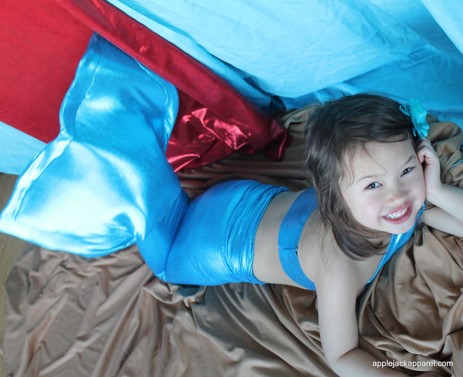 Mermaid Costume - Blue Mermaid Tail for Little Girls 2T-4T