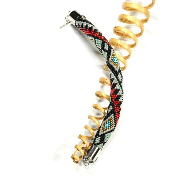 Beaded Bracelet. Bead Crochet Rope.Colored Bracelet. Beads. Seed Beads. Toho. Multicolor bracelet.