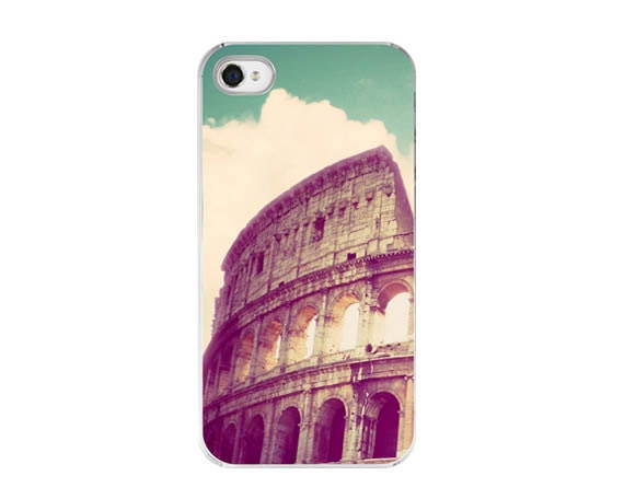 Rome Italy iphone 4 4s case fine art photograph Colosseum geekery accessory chic Italian gadget European vintage cell phone