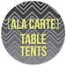 coordinating ala carte TABLE TENTS for food & drink personalized printable diy