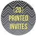 ala carte printing of 20 invitations
