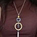 Abalone, Swarovski Crystal and Wood Necklace