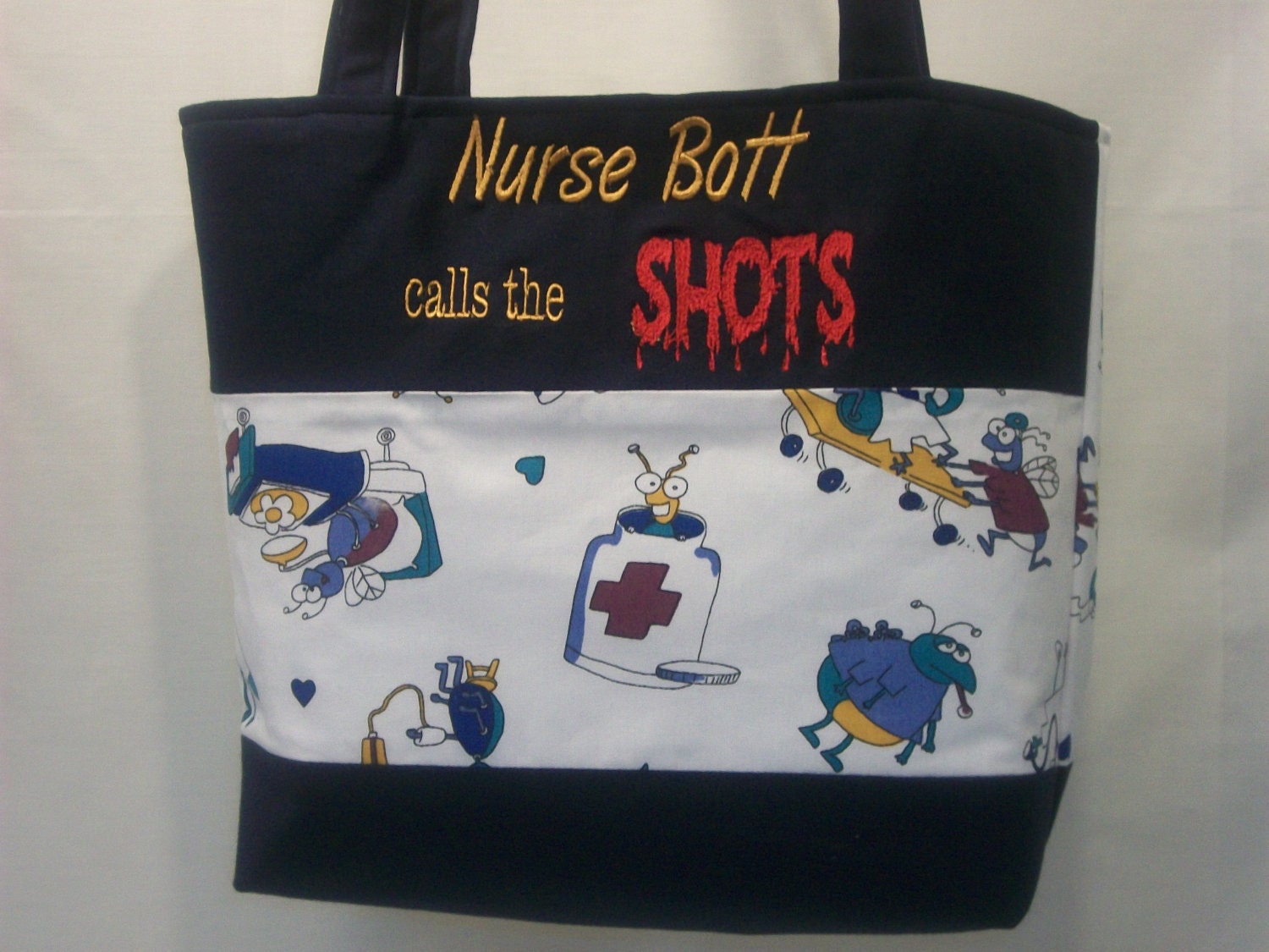 Monogrammed Nurse's Tote Bag