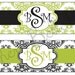 Monogram PRINTABLE water bottle/beer label perfect for any occasion