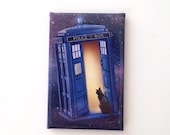 Paws Through Time and Space Fridge Magnet
