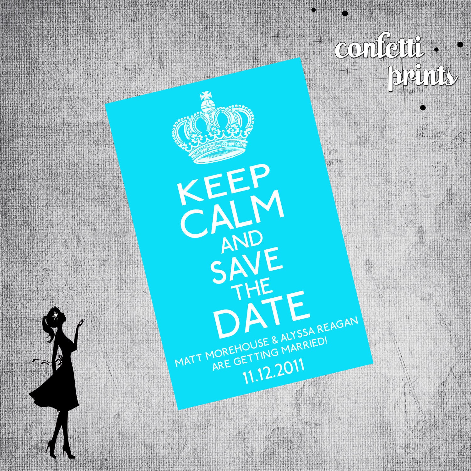 Save The Date Magnet / Postcard- KEEP CALM Printable Il_170x135