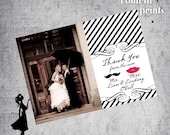 Wedding Thank You Card / Photo Card - MR And MRS STACHE - Printable Il_170x135