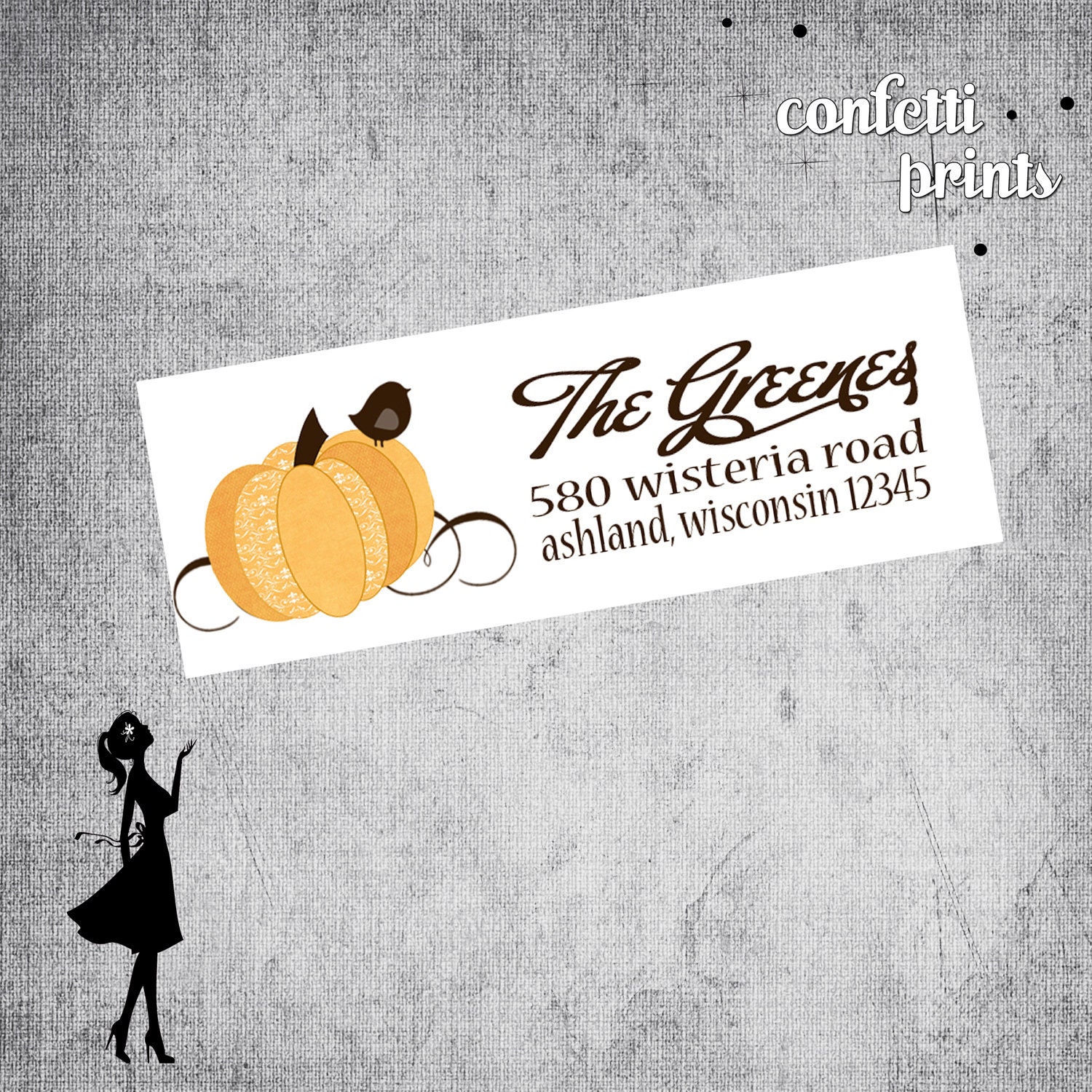 Personalized Printable Address Label - LITTLE PUMPKIN Il_170x135