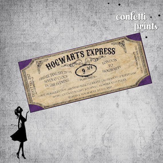 HOGWARTS EXPRESS Birthday Invitation Printable Il_570xn