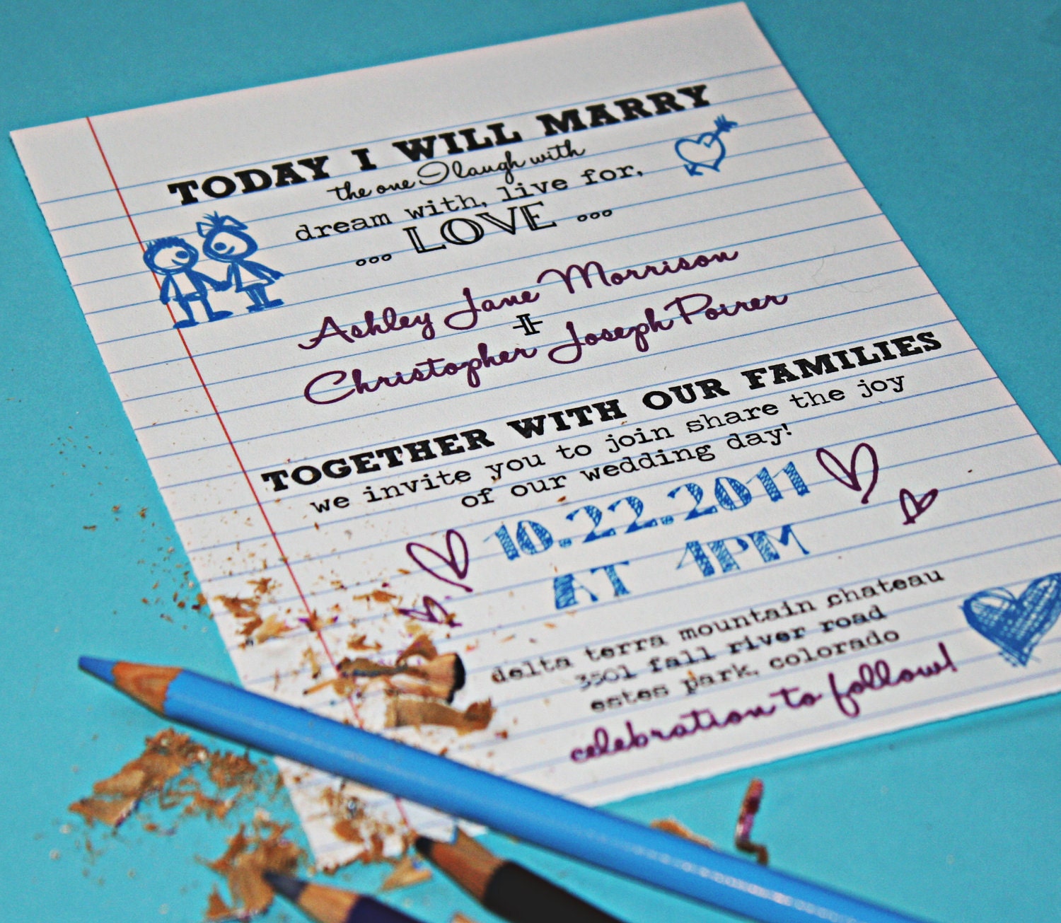Printable Wedding Invitations - SCHOOL YARD SWEETHEARTS Il_570xn