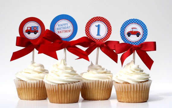 Birthday Cupcake Toppers - BEEP BEEP Printable Il_570xn