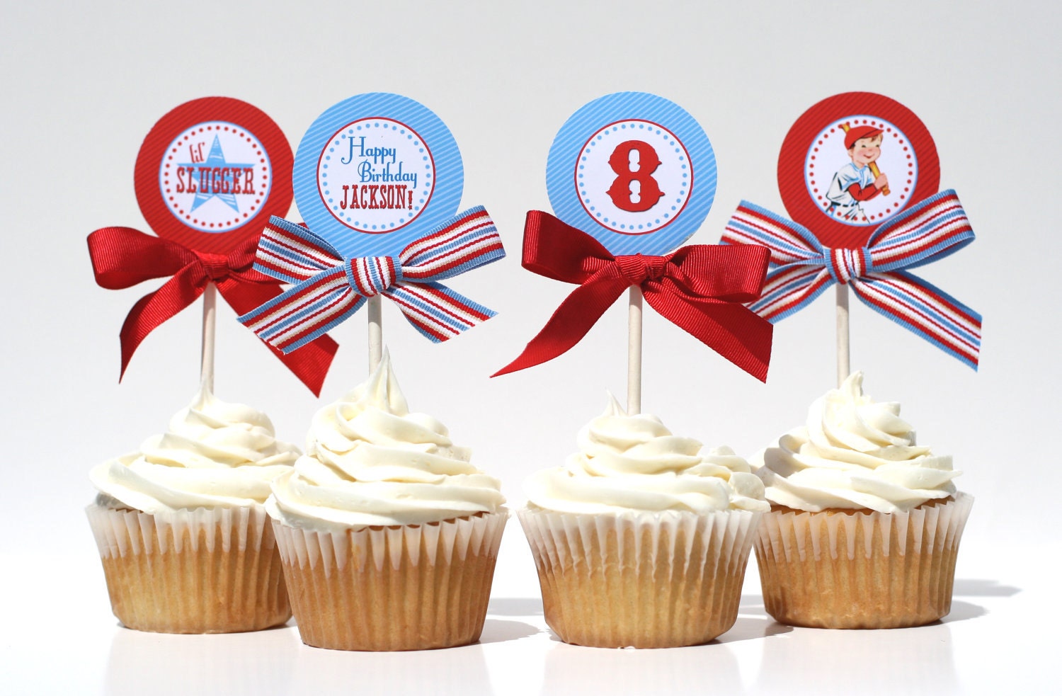 Birthday Cupcake Toppers - BATTER UP Printable Il_570xn