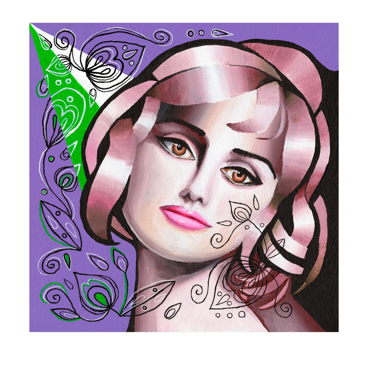 Pink Spotlight canvas giclee print