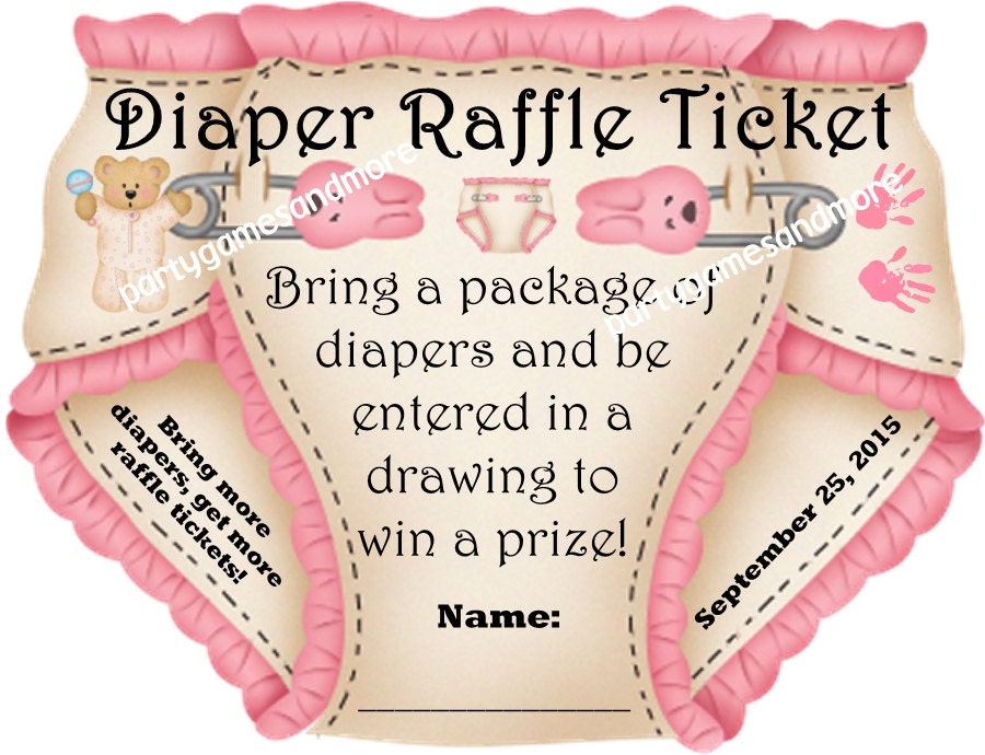 diaper raffle invitation wording