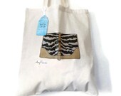 Canvas Tote bag - shopper - printed illustrations, hand bag drawings