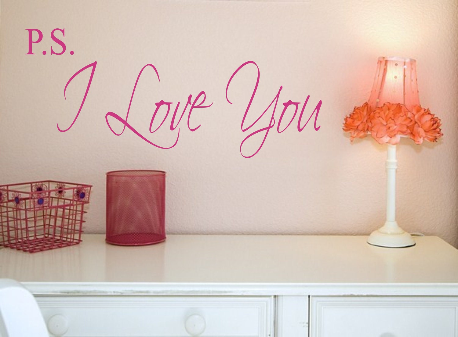 P.S. I Love You Vinyl Wall Decal - Love Vinyl Wall Art - Home Decor Vinyl Lettering
