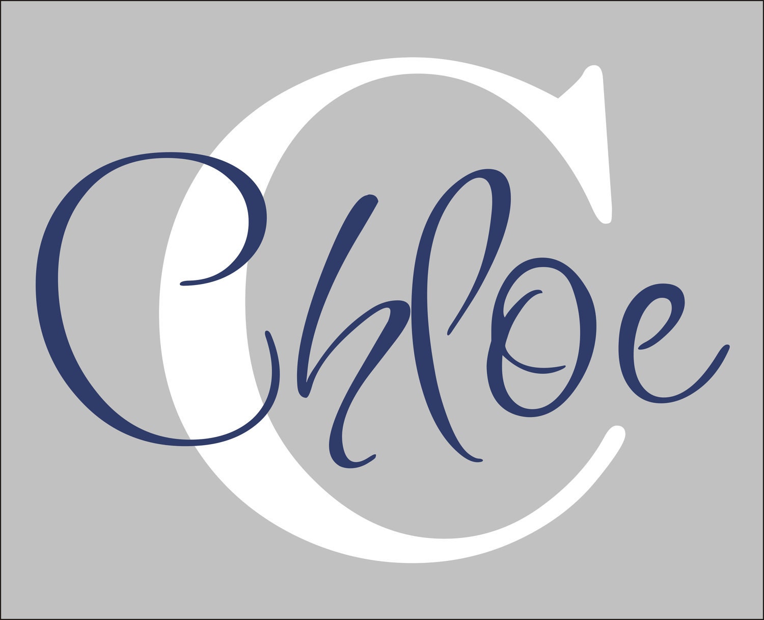 Custom Vinyl Name Decal - Monogram Vinyl Decal - Children and Nursery Wall Art - Vinyl Lettering