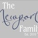 Custom Family Monogram Vinyl Decal - Home Decor Vinyl Wall Art - Vinyl Lettering