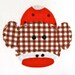 Sock Monkey - Onesie - Bodysuit - Brown - Red