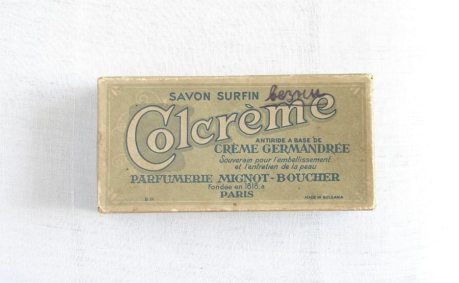 Antiques French CRÃ�ME box colcreme GERMANDREE - antiquesbg