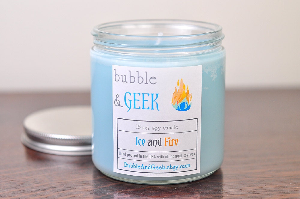 Ice and Fire Soy Candle - 16 oz. jar