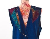 A Couple Of Velvet Patches Vest /// Denim Vest