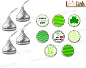 DIY .75" Candy Labels - St. Patrick's Day - Lucky Irish - Party Favors - Kisses Stickers - Digital Printable .pdf file