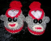 Sock Monkey Booties