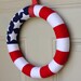 American Flag Yarn wreath. Military wreath. Memorial Day Wreath. Fourth of July Wreath. Independence Day Wreath. Patriotic Wreath.