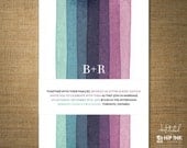 STRIPE - Modern Purple and Blue Stripe Wedding Invitation (SAMPLE)