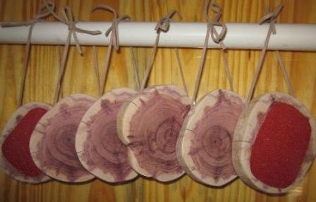 Better than sachets. :) Aromatic Cedar closet and drawer rounds.