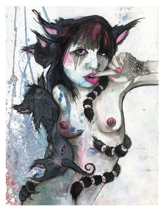 Kitten Sashimi II - Large Fine Art Print