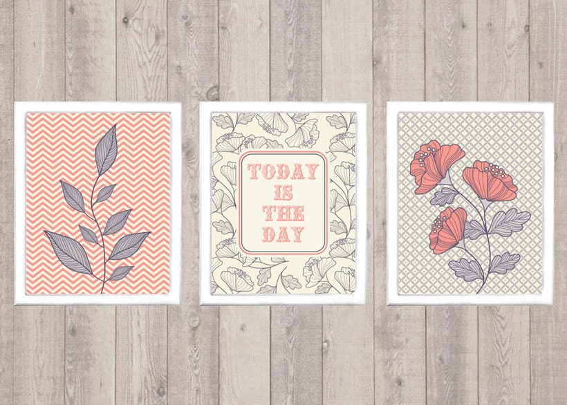 Today is the Day Digital Printable Wall Art Print 8"x10" Set (Jpeg Files) - INSTANT DOWNLOAD - V162