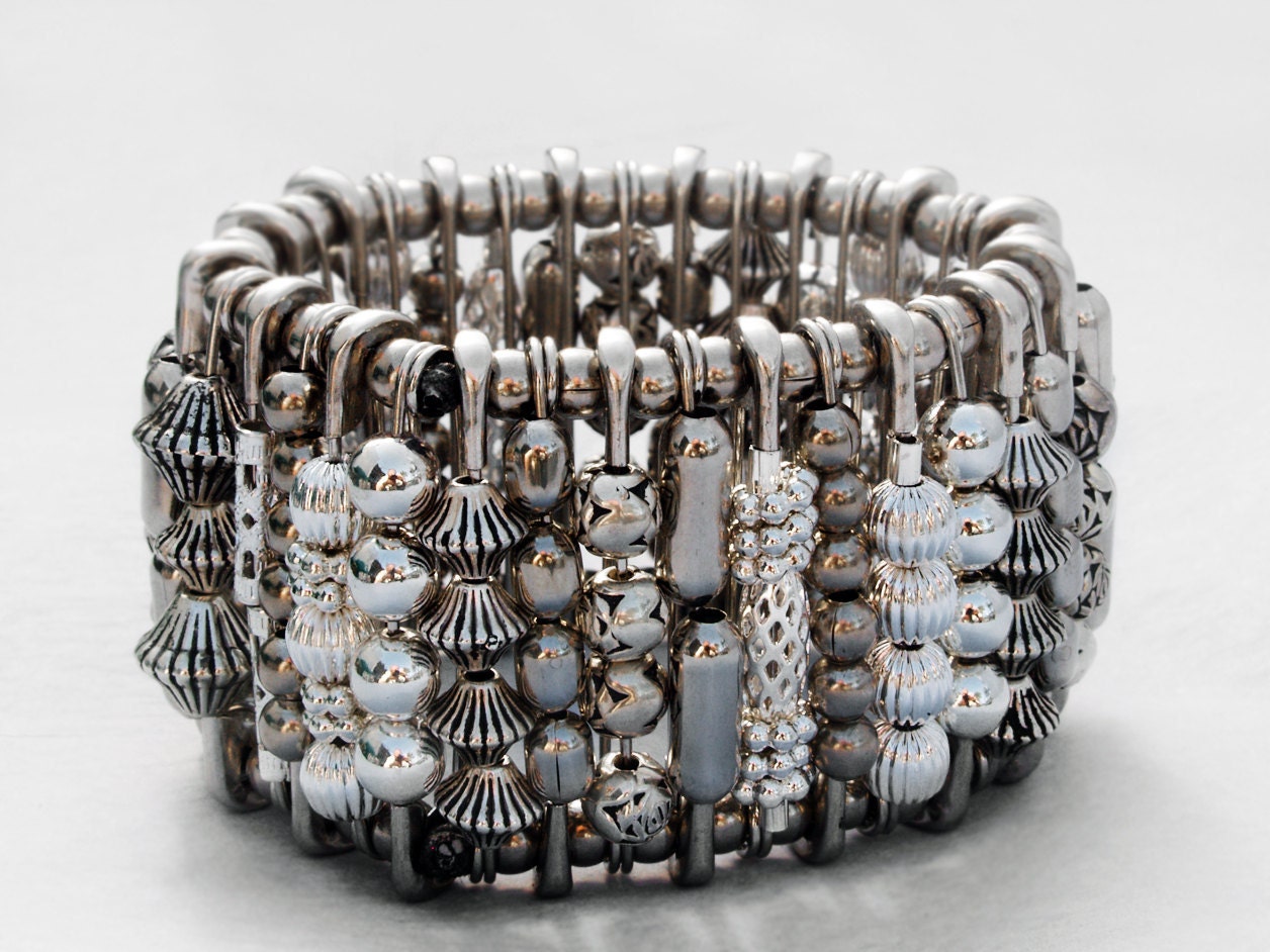 Safety Pin Bracelet - Stunning Silver