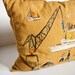 Vintage Hand Embroidered Pillow - Nautical Theme