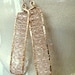 Hammered Gold Rectangle Earrings Wire Wrapped Crystal Handmade Jewelry