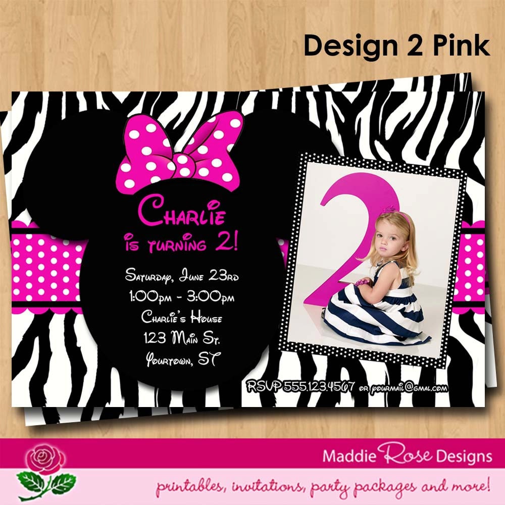 Minnie Mouse Birthday Invitation, Printable Birthday Party You-Print Custom Personalized Digital Photo Card Invites 4x6 or 5x7