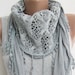 Light gray scarf,summer shawl