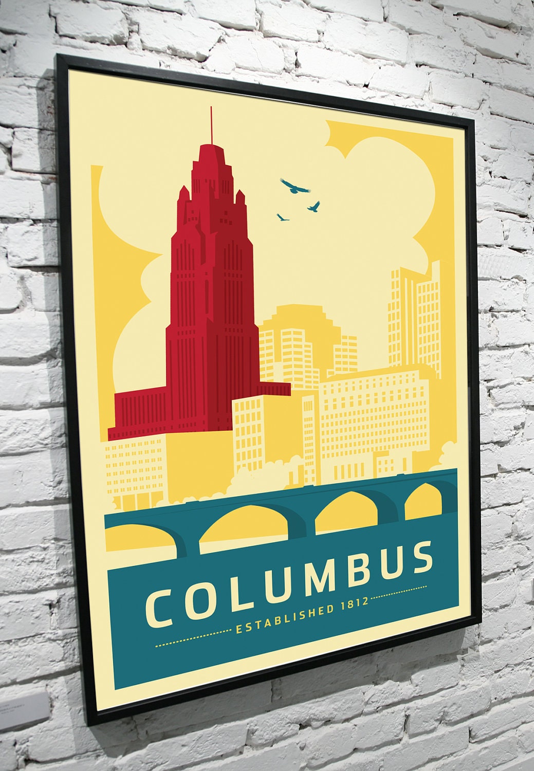 Columbus, Ohio Skyline 8.5x11 Poster