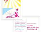 CUSTOMIZED PRINTABLE INVITE -- Beach bachelorette party