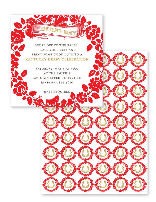 CUSTOMIZED PRINTABLE INVITE -- Kentucky Derby Party