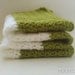 Crochet Baby Blanket - Green Apple, White