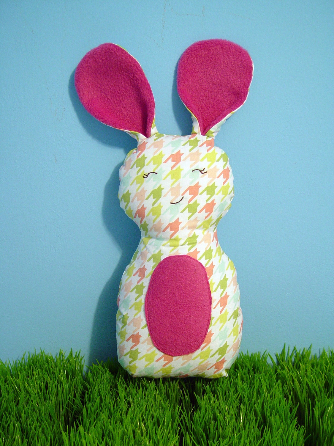 Lovely Lil Bunny Plush in Raspberry