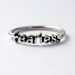 Poetry Ring , Sterling silver ring with poetic words and Symbols