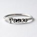 Poetry Ring , Sterling silver ring with poetic words and Symbols